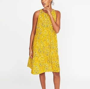 Yellow swing dress summer sun dress Old Navy